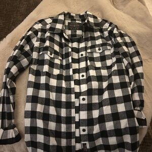Rocky Mountain Flannel Company Black and White Checkered Flannel